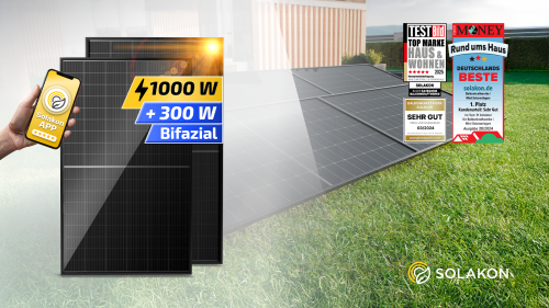 Nur noch kurze Zeit: 1000-Watt-Balkonkraftwerk mit 2 Modulen im Angebot für 270 Euro