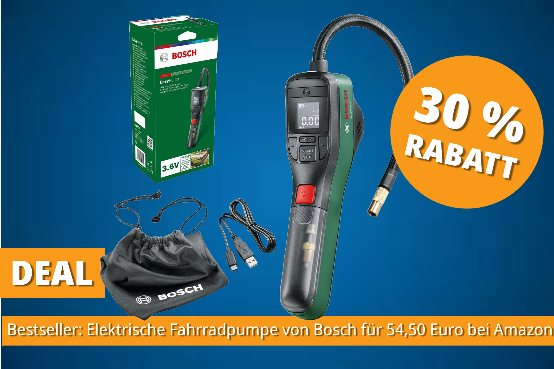 Meistverkaufte Akku-Luftpumpe von Bosch jetzt noch günstiger: Unter 50 Euro bei Amazon