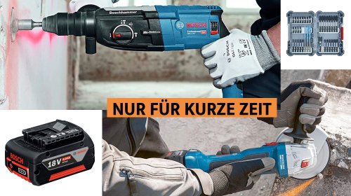 Bosch Professional Akku 18V, Werkzeug & Zubehör für kurze Zeit bis zu 54 % günstiger