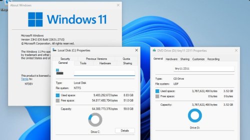Tiny 11: Schlankes Windows 11 belegt jetzt noch weniger Speicherplatz und mit Copilot
