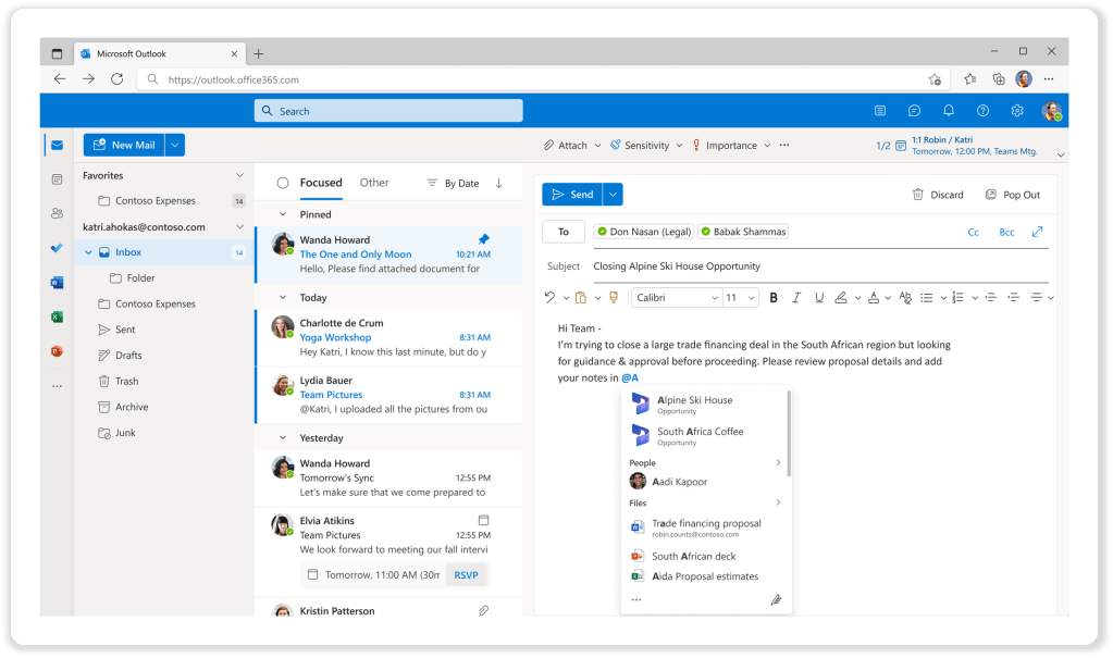 Microsoft Editor now suggests who to talk to and what to share