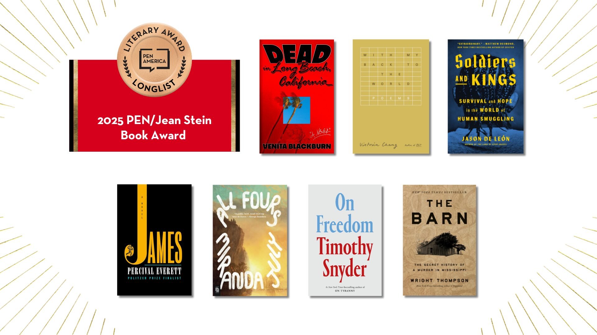 Announcing The 2025 PEN America Literary Awards Longlists