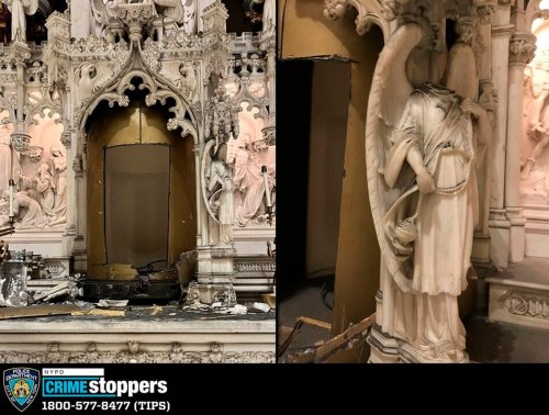 Angel statue beheaded, gold relic worth $2M stolen from New York City church