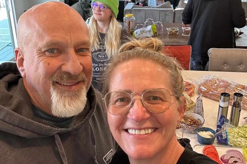 Newlyweds Christine Brown and David Woolley Celebrate a Super Bowl-Themed Relationship Milestone