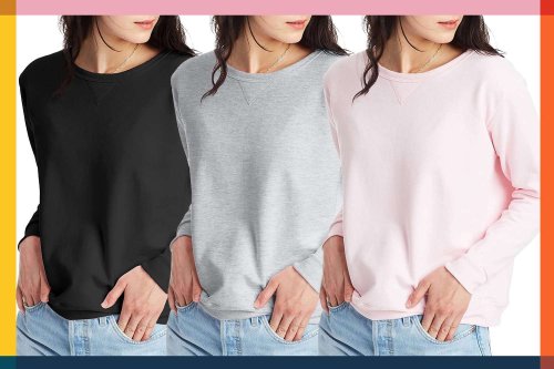 The 'Very Flattering' Hanes Sweatshirt Amazon Shoppers Love Is Just $11 Right Now