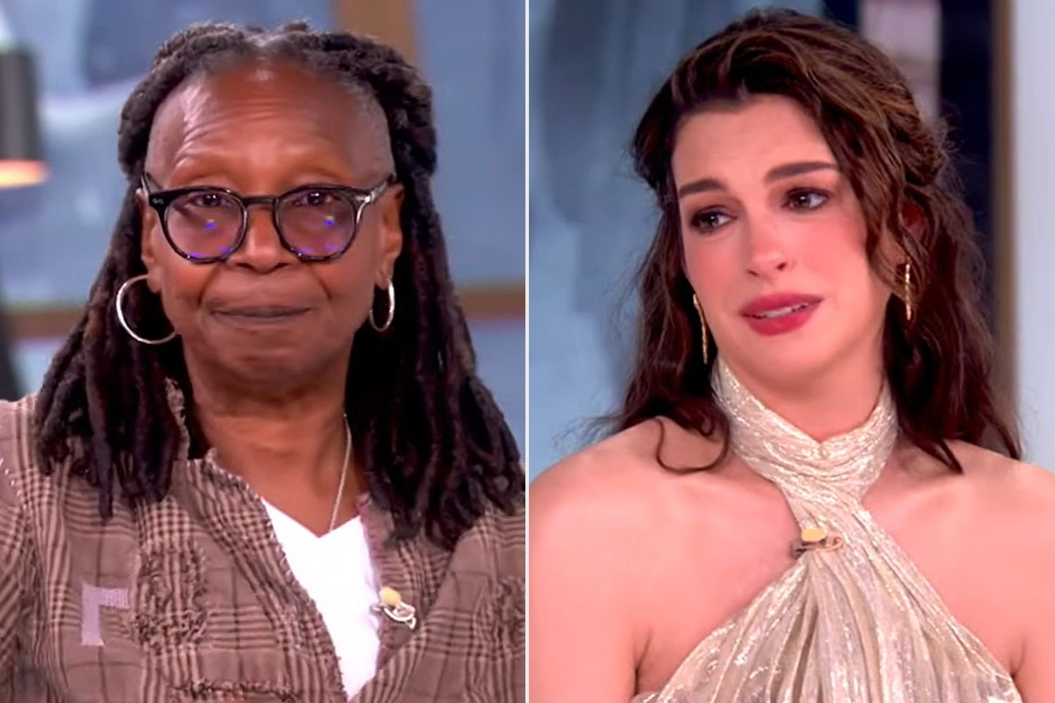 Whoopi Goldberg Moves Anne Hathaway to Tears During Emotional Moment on The View