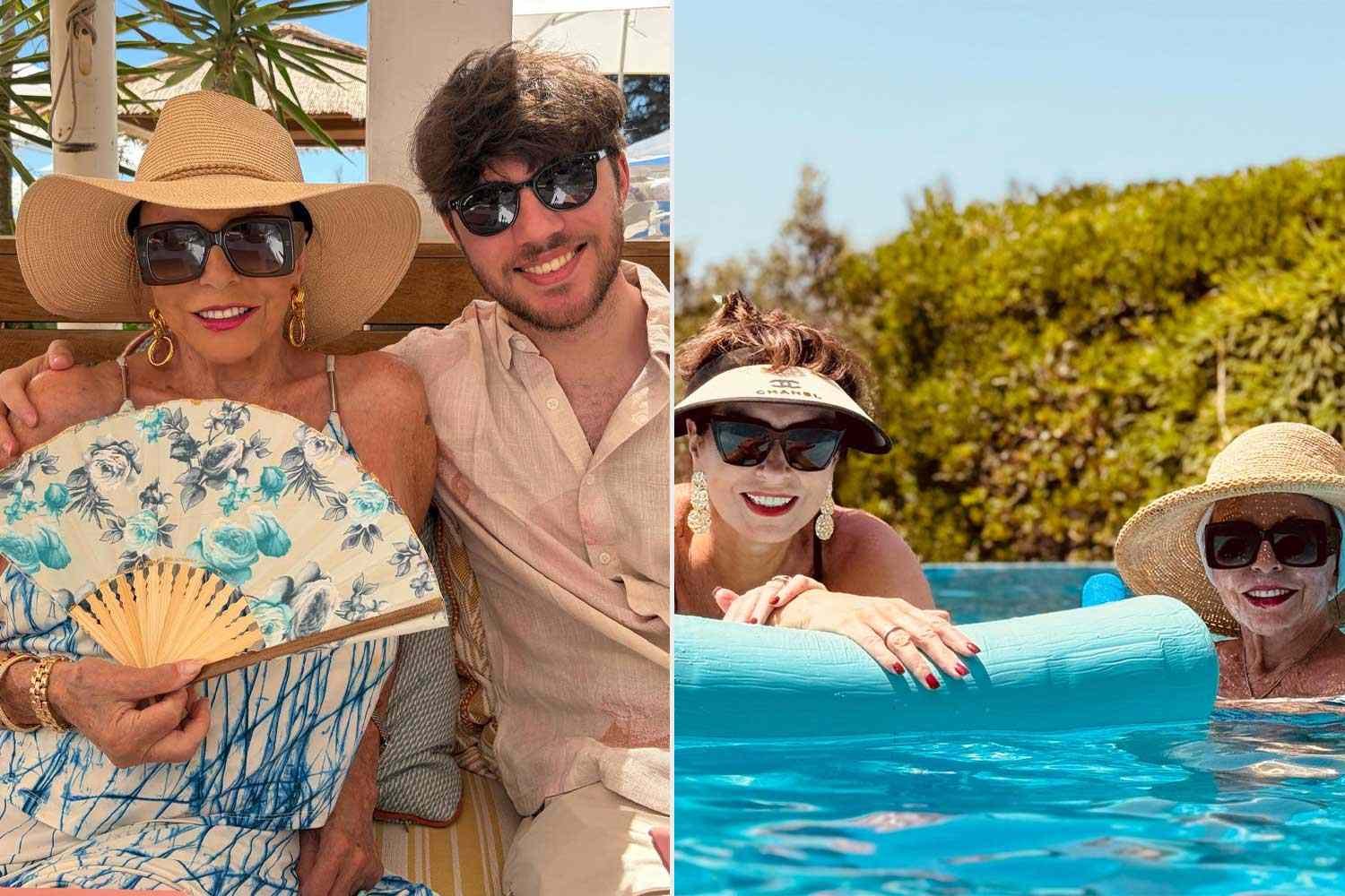 Joan Collins, 93, Looks Radiant Wearing Glam Dresses and Chic Swimwear in Stylish Vacation Snaps from Saint-Tropez