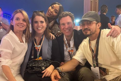 Princess Eugenie Poses for the Ultimate Group Photo with Orlando Bloom, Naomi Campbell and More at F1
