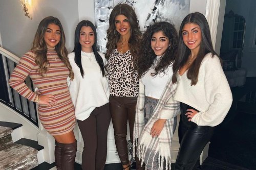 Teresa Giudice Wears Coordinating Cozy Outfits with Her Daughters for Thanksgiving TikTok