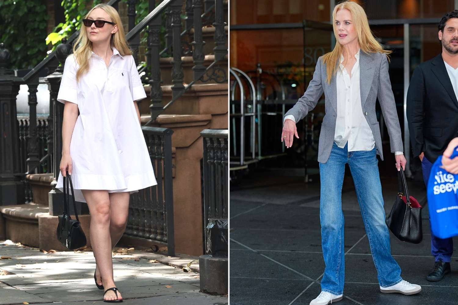 Dakota Fanning’s Button-Down Dress Is the Polished Sibling of a Top Style Worn by Nicole Kidman — Get the Look
