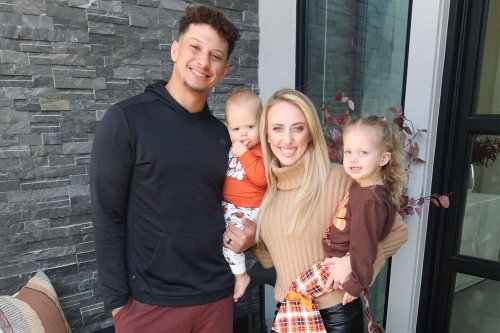 Brittany and Patrick Mahomes Wear Matching White T-Shirts with Their Two Kids in Adorable New Photos