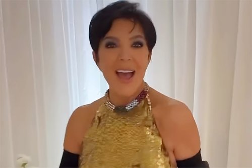 Kris Jenner Goes for the Gold in Sexy Sequin Gown at Her Family's Annual Christmas Eve Party