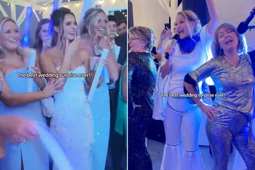 Family Surprises Bride and Groom with Groovy, Disco-Inspired Mamma Mia Performance at Wedding (Exclusive)