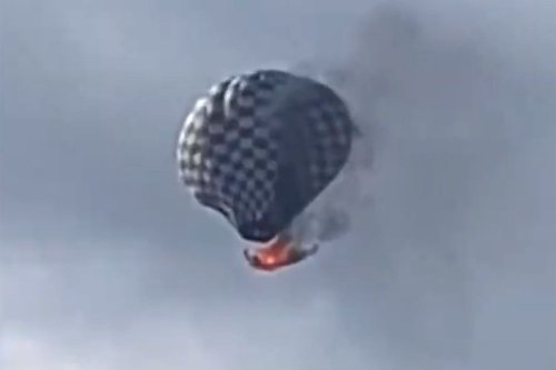 Man Plummets to His Death After Clinging to Rope Under Burning Hot Air Balloon During Festival