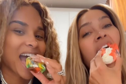 Ciara, La La Anthony Try TikTok Trend of Fruit Roll-Ups and Ice Cream — See Their Sweet Reactions