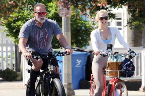 Arnold Schwarzenegger and Girlfriend Heather Milligan Enjoy Bike Ride