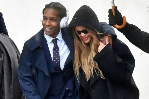 Rihanna and A$AP Rocky Share an Umbrella As They Say 'Ciao' to Venice After Romantic Birthday Trip
