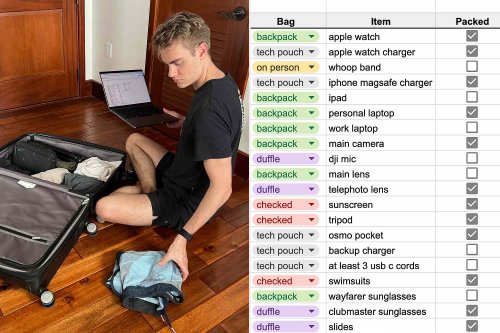 Man Shows Off Shocking Way He Packs a Suitcase. Mind-Blowing Spreadsheet Prompts Response from Google (Exclusive)