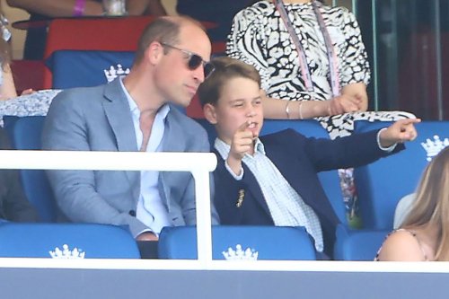 Prince George Enjoys Pizza with Dad Prince William at London Cricket ...