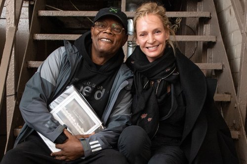 Samuel L. Jackson Reunites with 'Pulp Fiction' Costar Uma Thurman Backstage at 'Piano Lesson' Play