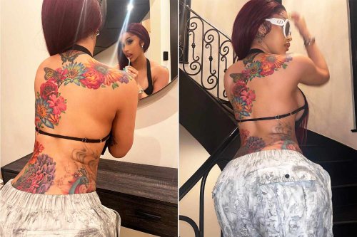 Cardi B Lets Her Intricate Back Tattoo Shine in Black Bikini Top for Night  Out | Flipboard