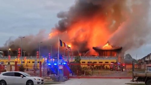 ‘Devastating’: Buddhist temple destroyed in huge blaze in Melbourne