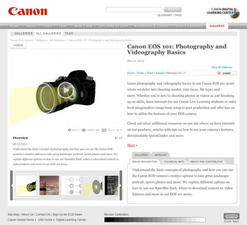 Canon Launches EOS 101 Tutorial Videos to Help Newbies Learn the Basics
