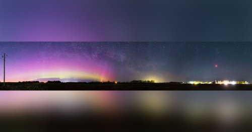 Blood Moon, Aurora, and Milky Way Captured in One Photo