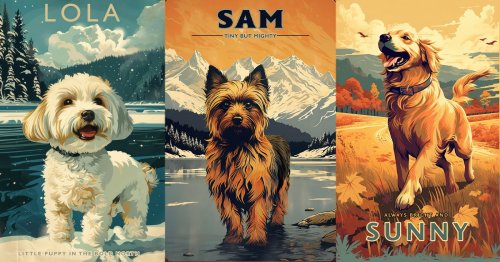 Photographer's AI Side Hustle: Creating Unique Dog Posters
