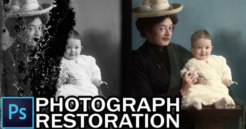 Watch a Horribly Damaged 1903 Photo Get Expertly Fixed and Colorized