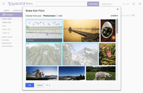 Yahoo! Mail Now Lets You Easily Browse and Share Flickr Photos and Sets