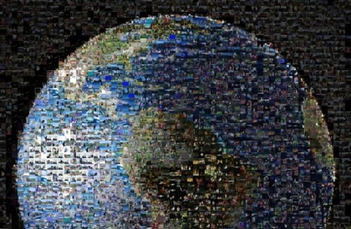 Image of Earth Made Up of 1400 Photos of People Waving at the Cassini Spacecraft