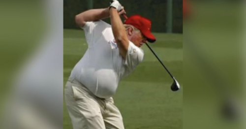 Trump Claims Unflattering Image of Him Playing Golf Was AI-Generated