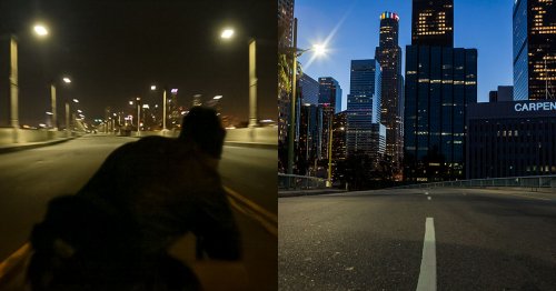 Photos Taken on Empty Los Angeles Freeways in the Dead of Night