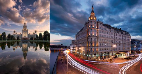 Time-Blended Composite Photos of Moscow