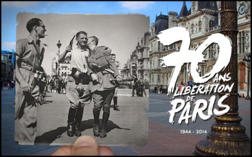 Then & Now Photos Pay Tribute to The 70th Anniversary of The Liberation of Paris
