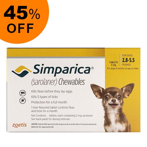 Simparica for Dogs - Simparica chewable Flea and Tick treatment PetCareClub.com