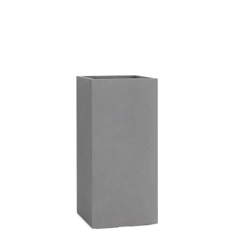 Hohe Fiberglas TOWER Pflanzkübel Säule 50x23x23 Grau