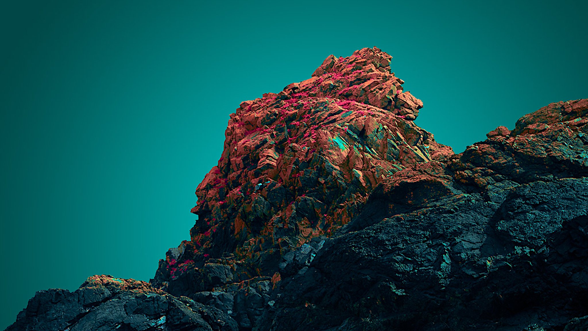 Reimagining Kynance Cove through color manipulation