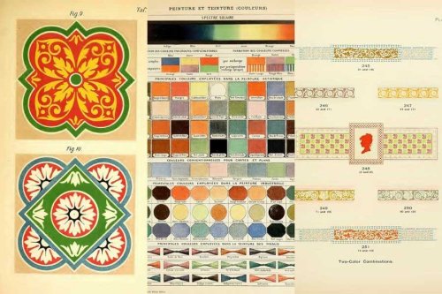 Free Vintage Color and Pattern Charts from Art Books