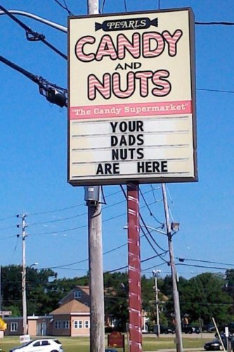 that explains the family dynamics! ... dad's nuts are here | Funny signs, Funny pictures, Bones funny