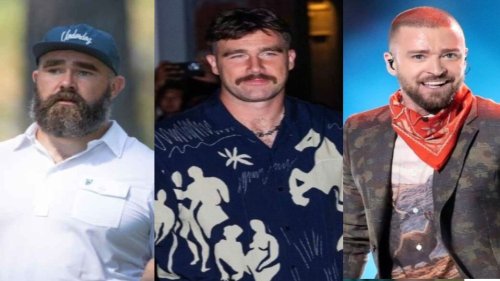 Travis Kelce Takes Break From Loved-Up Outings With Taylor Swift For Boys' Night With Brother Jason and Justin Timberlake