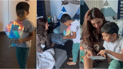 Cuteness alert: Natasa Stankovic receives ‘sweetest’ surprise from son Agastya on Mother’s Day and it is bound to make you smile; WATCH