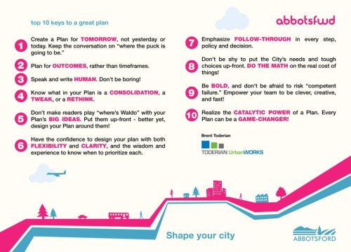 10 Keys to Making A Great City Plan