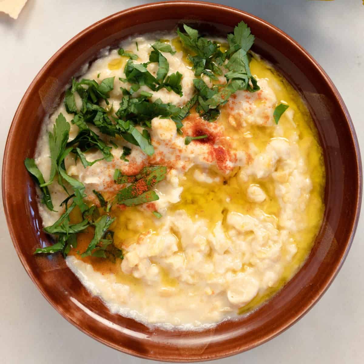 Easy Creamy Lebanese Musabaha (Chickpeas Breakfast)