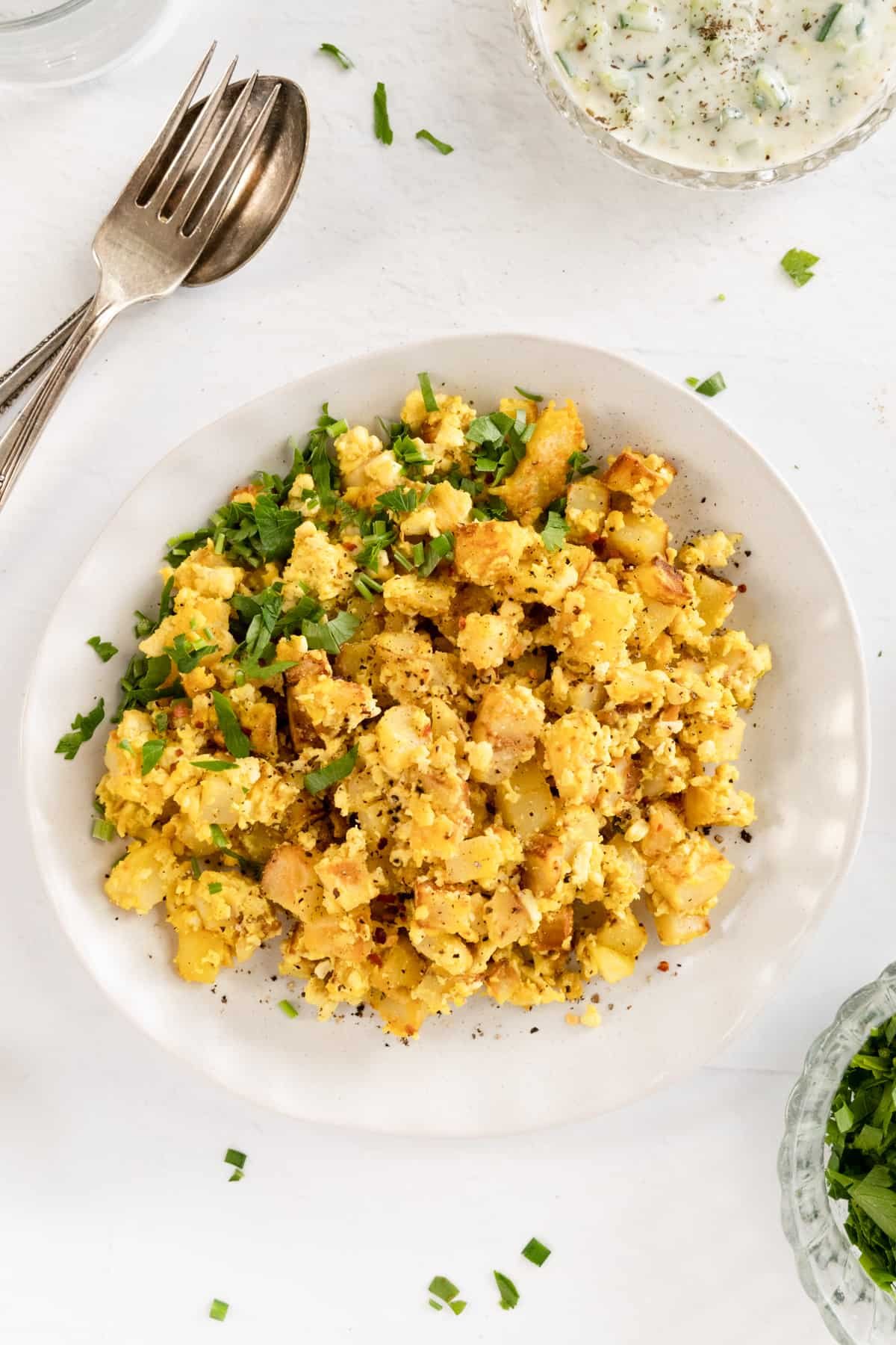 Easy Potato and Tofu Vegan Breakfast Scramble