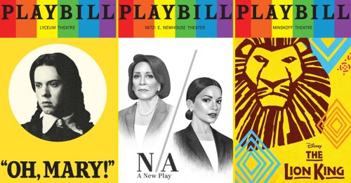 It's Pridebill Time! Take a Look at the 2024 Pride-Themed Playbill Covers