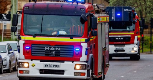 Barn destroyed by fire in Devon village