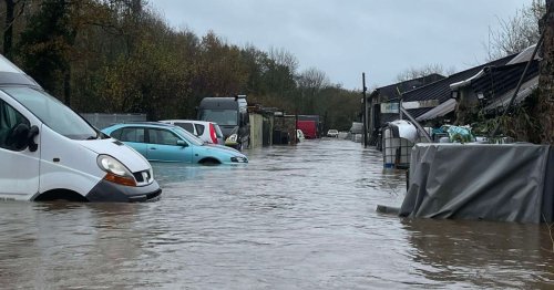 Storm Bert: Devon river bursts its banks in 'worst ever' flooding