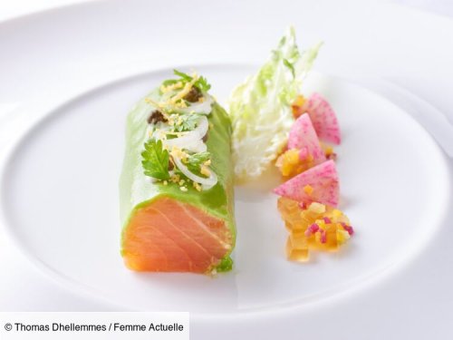 Bûche de saumon fumé de Norvège à la parisienne, eau de tomates, mimosa : découvrez les recettes de cuisine de Femme Actuelle Le MAG